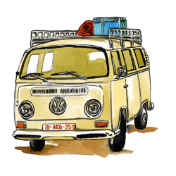 VW Volkswagen Combi T2 Beige