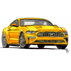 Ford Mustang Jaune