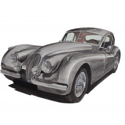 Jaguar XK140 grise