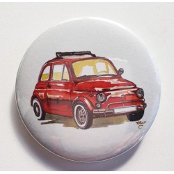 Badge - Fiat 500 rouge