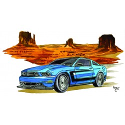 Ford Mustang bleue