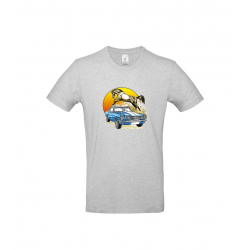 T-shirt Ford Mustang Bleue