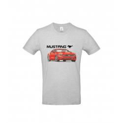 T-shirt Ford Mustang Rouge