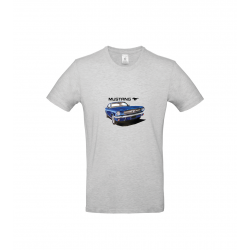 T-shirt Ford Mustang Bleue