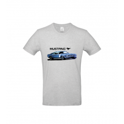 T-shirt Ford Mustang Bleue