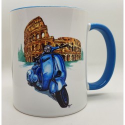 Mug - Vespa Bleue Rome