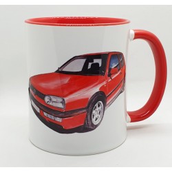 Mug VW Volkswagen Golf 3 rouge