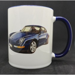 Mug Porsche 993 bleu