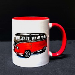 Mug VW combi T1 rouge
