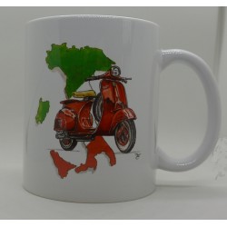 Mug Vespa Rouge avec la...