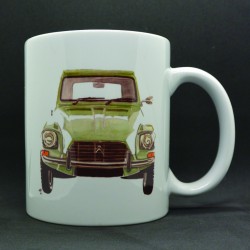 Mug Citroën Dyane gris - vert