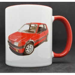 Mug Peugeot 205 Rouge