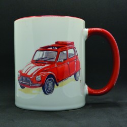 Mug Citroën Dyane rouge